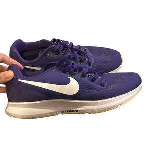 Nike Air Zoom Pegasus 34 NikeID Court Purple White AH1817-991 Women's 9.5 Wide